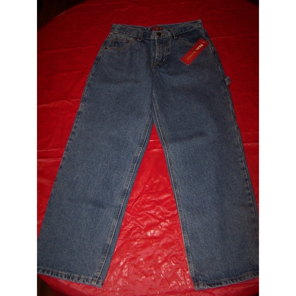 Real Ranch Blue Denim Jeans 5 Pocket Relax‎ Fit Boys NWT Size 12